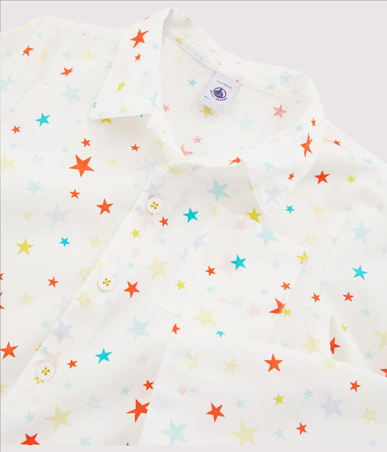 Pigiama bambino in twill bianco MARSHMALLOW/bianco MULTICO
