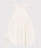 Abito senza maniche in cotone bambina bianco MARSHMALLOW