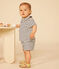 Blusa bebè a maniche corte in jersey bianco AVALANCHE/blu SMOKING