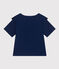 T-shirt in jersey fiammato bambina blu MEDIEVAL