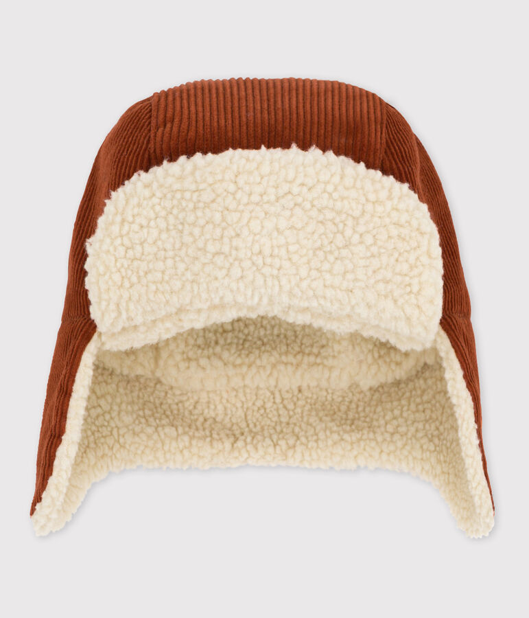 Colbacco in velluto per beb&egrave; marrone CINA