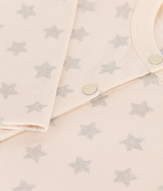 Cardigan in tubique stampato bambina beige AVALANCHE/ ARGENT