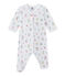 Tutina bebè bambina stampata bianco ECUME/bianco MULTICO