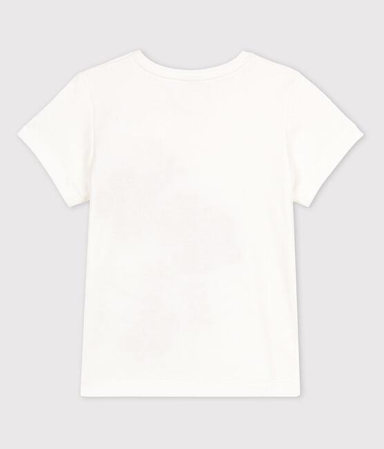 T-shirt a maniche corte in cotone bambina bianco MARSHMALLOW