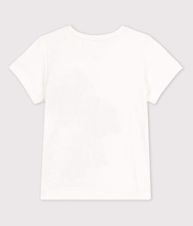 T-shirt a maniche corte in cotone bambina bianco
