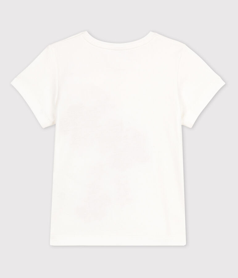 T-shirt a maniche corte in cotone bambina bianco