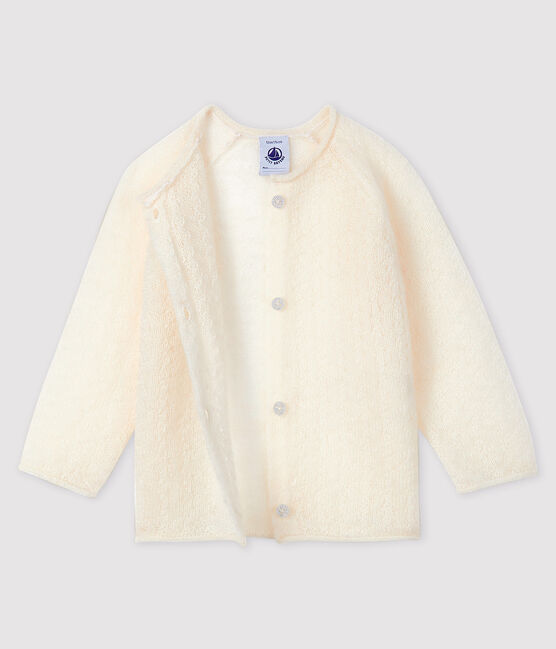 Cardigan in tricot bebè bianco MARSHMALLOW