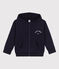 Felpa petit Boat con zip e cappuccio bambino blu SMOKING