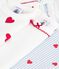 Set di body a maniche lunghe in cotone con stampa a cuori neonato multicolore