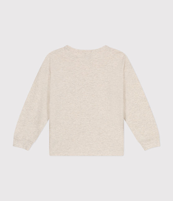 T-shirt a maniche lunghe in jersey flammé  bambino beige MONTELIMAR CHINE