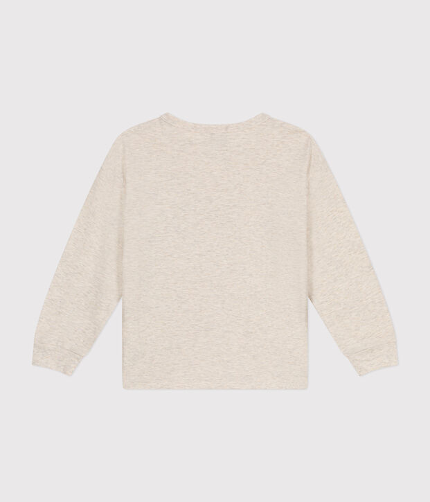 T-shirt a maniche lunghe in jersey flamm&eacute;  bambino MONTELIMAR CHINE