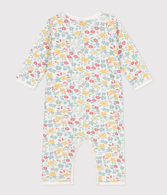 Tutina pigiama senza piedi in cotone stampato bianco MARSHMALLOW/bianco MULTICO
