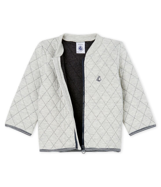 Cardigan in tubique trapuntato bebè maschio grigio BELUGA CHINE CN