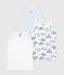 Set di canotte in cotone con stampa Parigi bambina multicolore