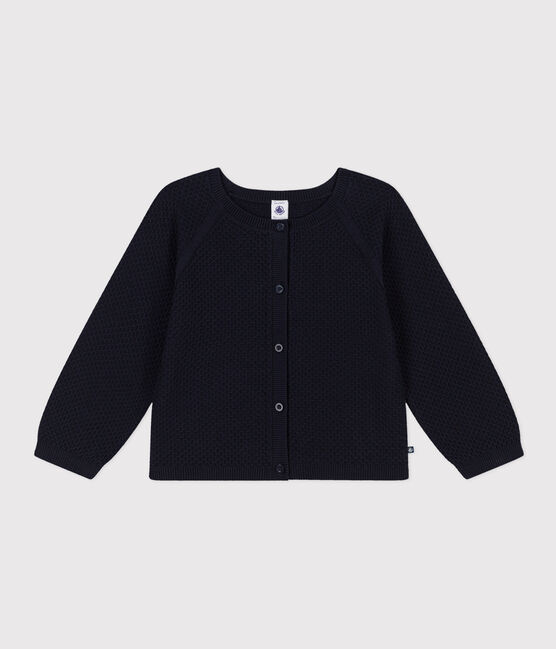 Cardigan in cotone bambina blu SMOKING