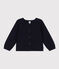 Cardigan in cotone bambina blu SMOKING