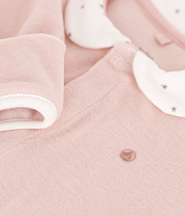 Pigiama beb&egrave; in ciniglia rosa