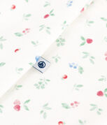 Pigiama in cotone con colletto a fiori neonato bianco MARSHMALLOW/bianco MULTICO