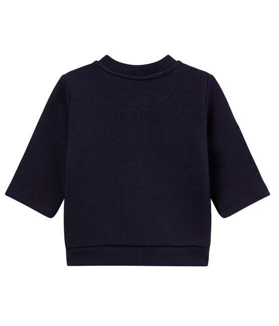 Cardigan con zip bambino in molleton blu SMOKING