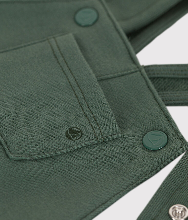 Salopette beb&egrave; lunga in molleton verde