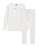 Pigiama snugfit bambina a stelle con paillette in cotone bianco MARSHMALLOW/bianco MULTICO