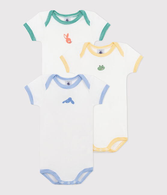 Set da 3 body a maniche corte in cotone con animali neonato variante 1