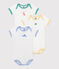 Set da 3 body a maniche corte in cotone con animali neonato variante 1