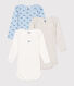 Set da 3 body a maniche lunghe in cotone con balena neonato
