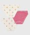 Set di slip in cotone con cuori stampati bambina variante 1