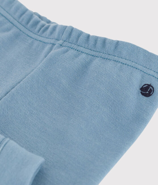 Leggings bebè in jersey di lana e cotone blu ROVER