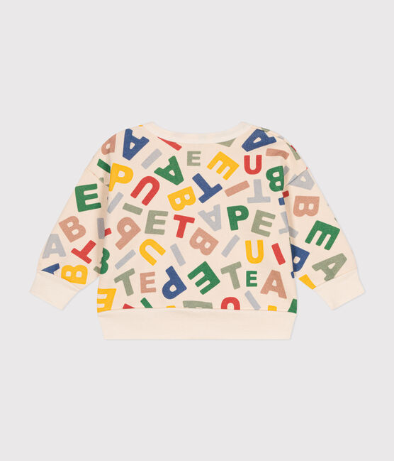Maglia in tessuto felpato neonato bianco AVALANCHE/ MULTICO
