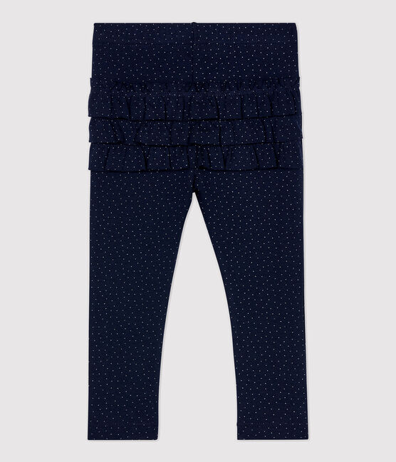 Leggins in cotone bebè. blu SMOKING/bianco MARSHMALLOW