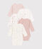 Set di 5 body incrociati a maniche lunghe in cotone neonato variante 1