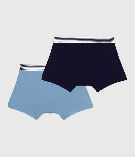 Set di boxer bambino in misto cotone ed elastan tinta unita variante 1