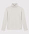 T-shirt dolcevita L'ICONIQUE in cotone donna grigio BELUGA CHINE