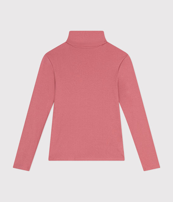 T-shirt donna L'Iconique in cotone con collo a lupetto rosa ROSEWOOD