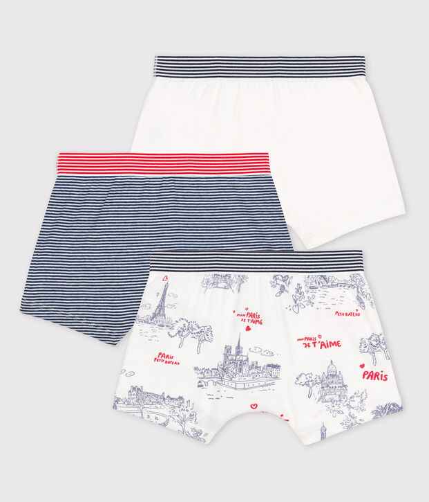 Confezione da 3 boxer bambino in cotone multicolore