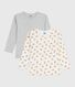 Set di T-shirt a maniche lunghe in cotone con leopardi stampati bambino