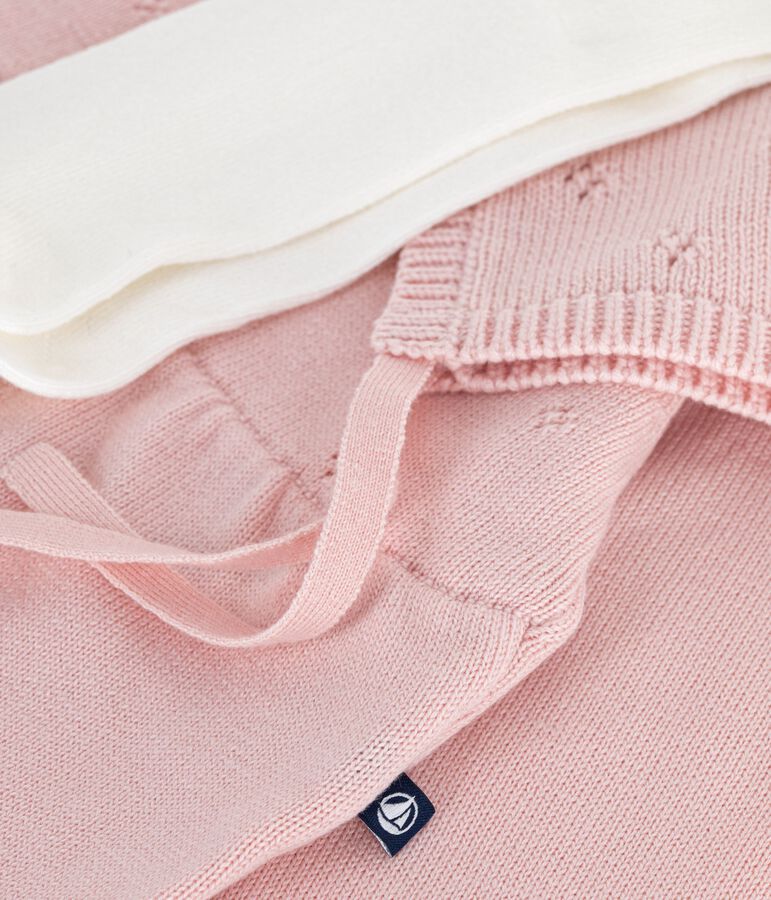 Set regalo con pagliaccetto e collant in maglia neonata multicolore