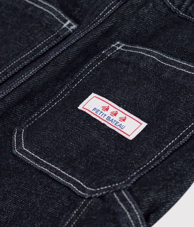 Pantaloni carpenter in denim bambino DENIM BRUT FONCE
