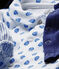 Coordinato 3 pezzi per bebé maschio blu CHALOUPE/bianco ECUME/ PERSE
