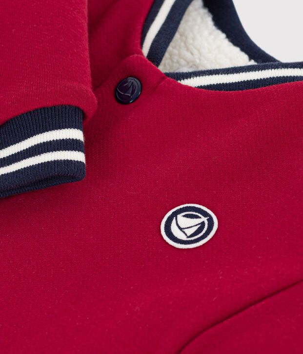 Teddy in cotone e sherpa neonato. rosso