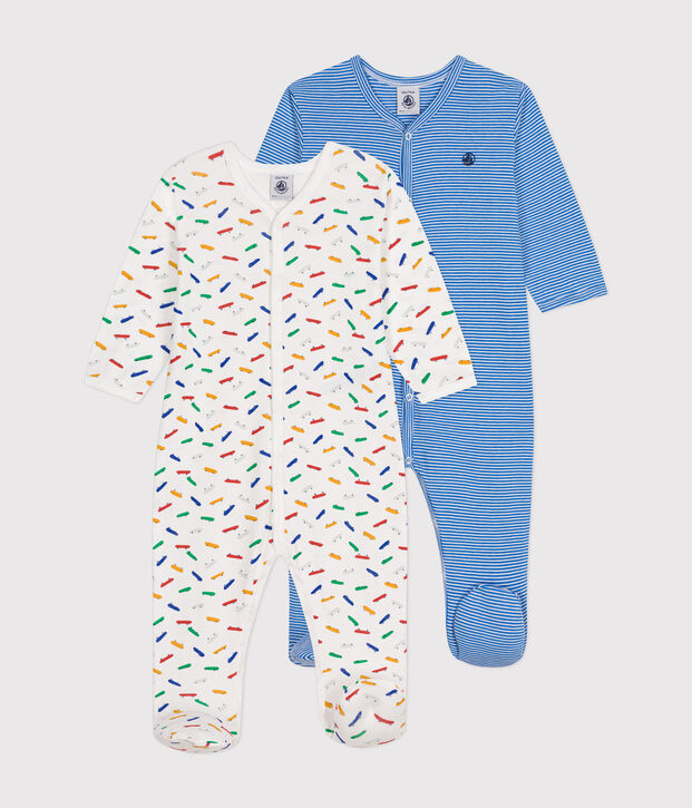 Set di 2 pigiami beb&egrave; in cotone multicolore