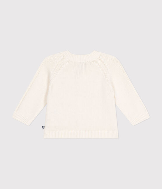 Cardigan in cotone neonato bianco MARSHMALLOW