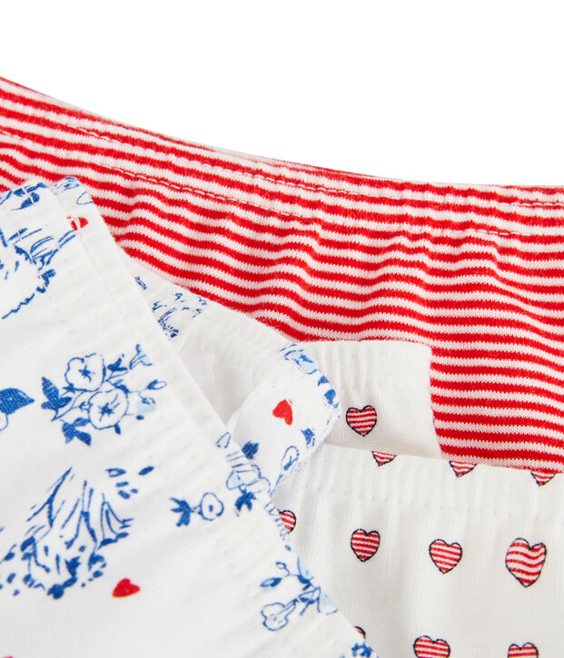 Trio shorty bambina multicolore