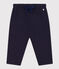 Pantalone in tubique trapuntato bebè blu SMOKING