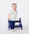 Polo a maniche corte in cotone con barchette stampate neonato blu AVALANCHE/bianco PERSE