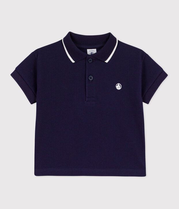 Polo a maniche corte in cotone tinta unita neonato SOIR