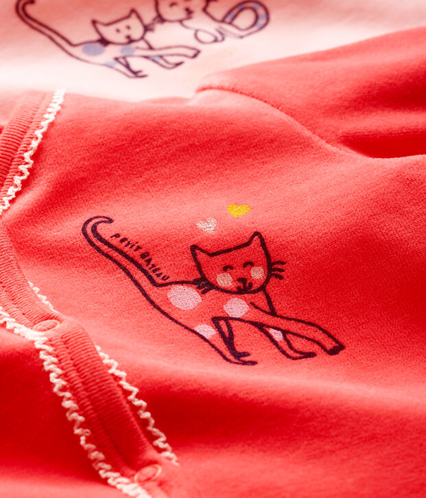 Lotto di 2 tutine beb&eacute; in ciniglia multicolore