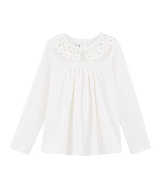 Blusa bambina bianco MARSHMALLOW